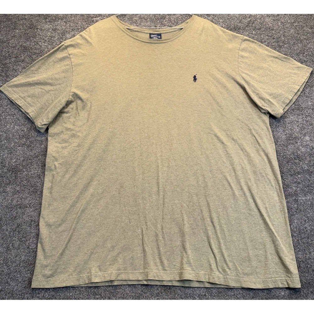 Polo Ralph Lauren T-Shirt Green Short Sleeve Pony Logo Men's Size 2XL Cotton